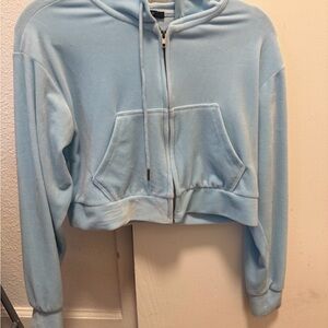 Light Blue Women’s Cropped Hoodie